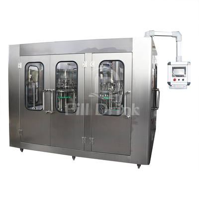 空気コンベヤーが付いている4000BPH SUS304のペットによって炭酸塩化されるびん詰めにする機械
